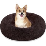 Soft Washable Plush Pet Dog Bed Cushion Nest Round Donut Pet Bed For Dog Cat