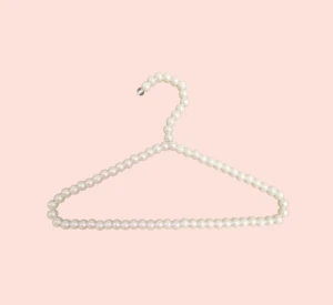 40cm Fashion white plastic pearl hanger kids pets clothes hanger