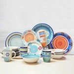high quality stoneware ceramic Dinnerware Set. 16pcs or 20pcs Ceramic Dinner Set with custom logo,hand-painted cerammic dinner set