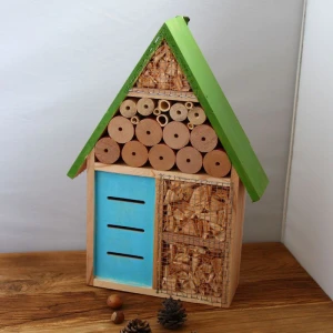 Hanging Wooden Insect Hotel Garden Bug House Bee Hotel