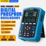 FNIRSI DPOX180H Handheld Phosphor Dual Digital Oscilloscope 180MHz 50000wfms/s 20Mhz Signal Generator ZOOM XY FFT