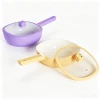SpongeBob Co-branded Titanium Ceramic Mini Frying Pan, Zero Fluorine Non-Stick Baby Milk Pot, Light Square Cooking Pan