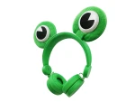 Hot sale Colorful Cute Froggy wired Headphone for kids Children Headphone with Detachable magnetic light ears