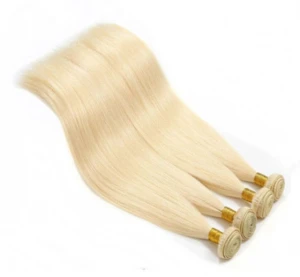 100%  Brazilian Straight Bundle Blond Human Hair