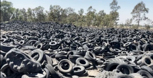 Mixed size scrap tyre