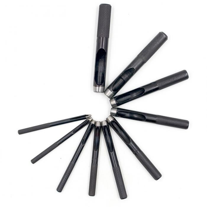 10 Pcs Round Carbon Steel Leather Craft Shank Hollow Hole Punch 1mm10mm for Leather Belt Band Gasket Tools 8 New