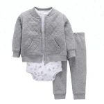 100% Cotton long Sleeve Blank Baby Rompers Plain Baby Rompers