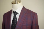 100% Wool custom made full canvas men suit