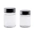 Import 100g 150g 250g cosmetic transparent glass face cream jar with black plastic lid from China