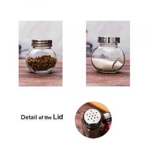 100ml Square Condiment Storage Container Pepper Shaker Spice Jar Seasoning Glass Bottle