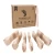 Import 100pcs disposable biodegradable wooden spoon fork knife cutlery/flatware set in mailer box packing with amazon sku barcode from China