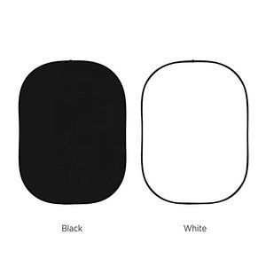 100x150cm Pro Collapsible Background Chromakey Black White 2 in 1 Background Panel