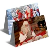 10x15cm Santa Claus and elk Merry Christmas gift 3d lenticular greeting card