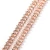 Import 12mm Pink Cuban Chain Iced Out Rhinestone Zinc Alloy Rose Gold Plating Miami Cuban Link Chain Necklace Wholesale Jewelry from China