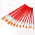 Import 12Pcs Red Art Flat Tip Paint Brush Set Nylon Hair Painting Brush Set Oil Watercolor Painting Collection Of Arts Supplies from China