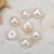 Import 14-15mm large size freshwater button Pearl Beads wholesale price Half Drilled Freshwater Button Half Hole Pearl from China