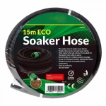 15M Black Garden Grass Flowers Water Spray Porous Soaker Hose Rubber Pipe for Garden Greenhouse Plant Soil and Watering