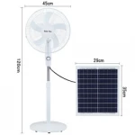 15w Solar Standing Fan Rechargeable Solar Pedestal Fan