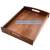 Import 17.7 x 13 x 2.4 HotSelling Black Walnut Custom Soild Wood Large Size Wood Serving Tray with Handle from China
