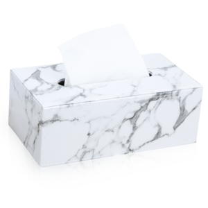1914 Marbled artificial PU leather cover large storage tissue box
