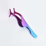 1pc False Eyelash Tweezers Fake Eye Lash Applicator Eyelash Extension Curler Nipper Auxiliary Clip Clamp Makeup Forceps Tools