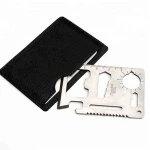 1pcs Pack 11 in 1 Multi Function Portable Outdoor Saber Card Knife Screw Wrench Opener Outdoor Camping Travel Kit