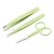 Import 2 pcs Professional Stainless Finish Manicure Set Nail Cuticle Grooming Eyebrow Scissor and Tweezers from China
