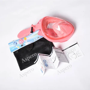 2017 Aspero New design swimming mask wholesale 2nd generation one-piece gasbag full face diving swimming mask and snorkel