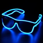 2018 hot product led dancing glasses,blue el wire glow sun glasses,led party glasses with EL wires