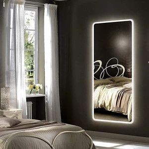 2018 hot sale dressing mirror with LED light border illuminated vanity mirror custom-made any size full length mirror