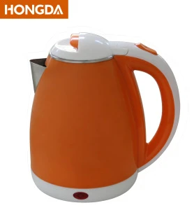 2018 NEW 1.8L Electric Kettle for home appliance, #201 Stainless Steel with plastic PP cover, orange color