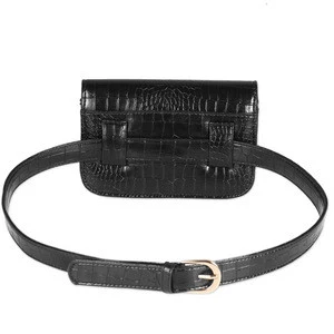 2019 new Fashion Alligator Pattern Women ladies Leather Belt Bag Custom Fanny Pack Waist Bag