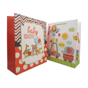 2019 Wholesale Happy Birthday Baby Kids Gift Packing Paper Bag