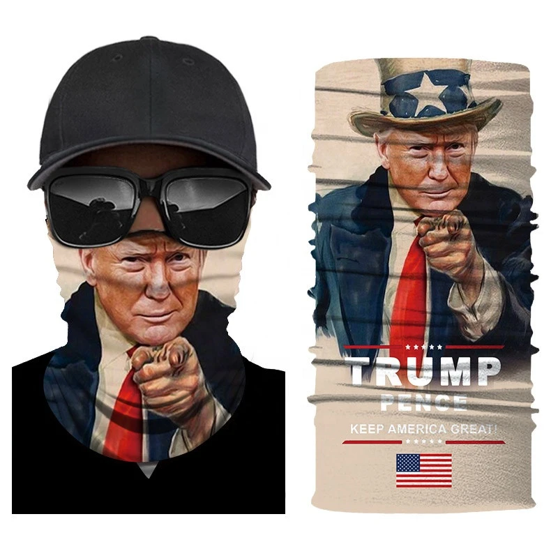 2020 American Election Custom Print President Joe Biden Donald Trump Said Face Mouth Covering pm Triangle Bandana