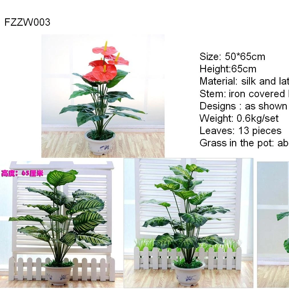 2020 fzzw003 Factory wholesale simulation rush bonsai bulrush mini reed artificial succulent plants with pot