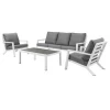 2020 Latest patio furniture aluminum outdoor garden sofa set Corner Lounge patio sectional sofa set with cushion