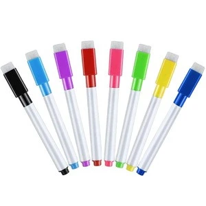 2020 Magnetic color dry erase markers whiteboard erase marker with erasers for school and office