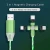 Import 2020 New Trending 3 In 1 540 Degree Magnetic Flowing Light Charging Cable For Iphone Type C Android from China