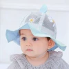2020 newest summer baby wide brim daisy bucket hats mesh sun hat for kids