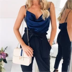2020 summer satin women thin wild solid camis vest women tank tops  strap basic tops chiffon sleeveless camisole