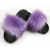 Import 2021 Quality and quantity assured soft furry fur sandals slipper Indoor Fur Slides Raccoon Fur slippers from China