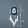 2024 Hot Sale Blue Evil Eye Dream Catcher Home Decor Wall Hanging Large Feather Dream Catcher for Sweet Dreams