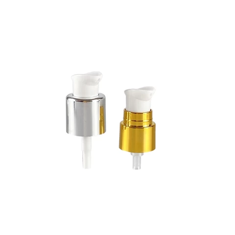 20/410 Dispenser Pump with Clear Caps Gold UV Closure Cream Serum Pump 20mm
