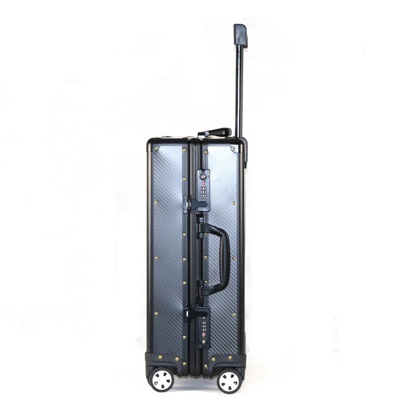 20inch carbon fiber luxury suitcase set luggage travel trolly bag for air