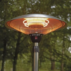 2kw free stand eco friendly outside garden electric infrared az patio space heater with wheel optional
