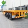3 Axle Flatbed Semi-trailer 20 40FT  Container Transport Trailer Cargo Truck Trailer