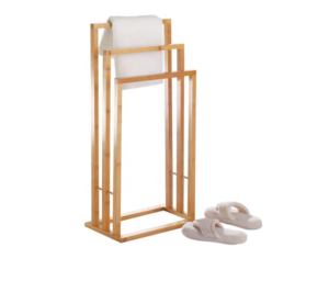 3-tier Free Standing Bamboo Towel Rack Bathroom Towel Shelf