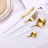 304 Stainless Steel Cutlery gold spoon fork and knife in wedding events Flatware Set