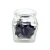 Import 30ml 35ml square shape small clear empty  saffron glass packing jar with cork stopper from China