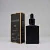 30ml 50ml 60ml 100ml black frosted amber grey rectangular perfume square dropper glass bottle essential oil with bamboo cap